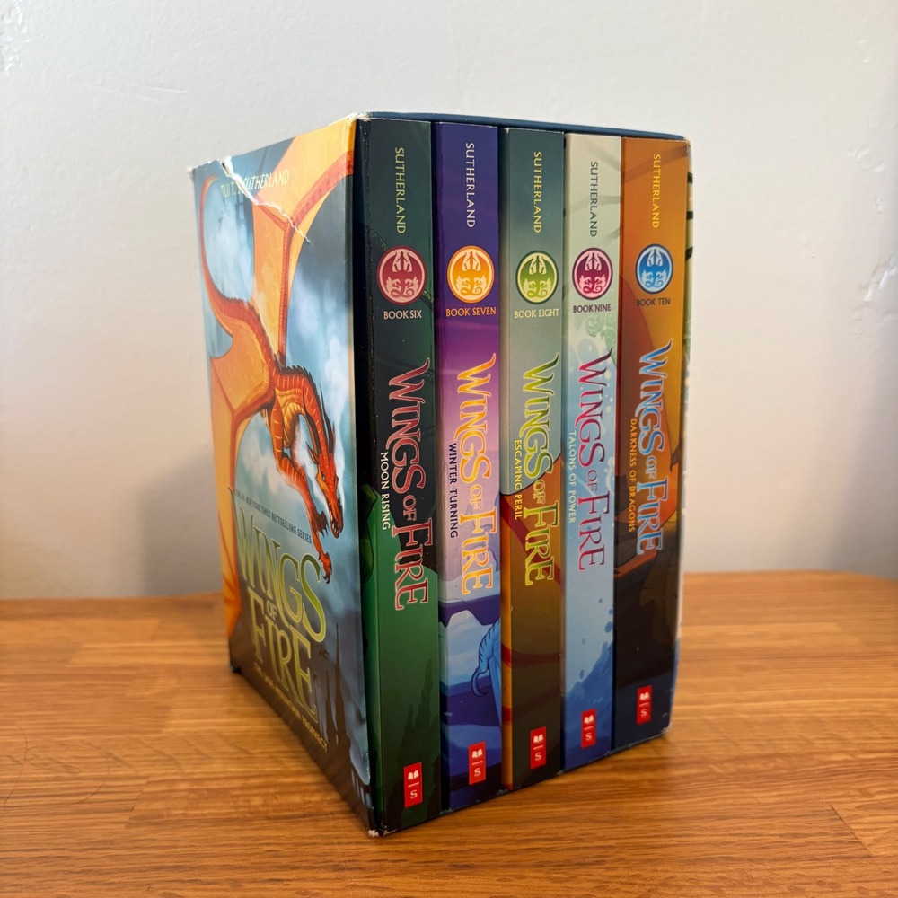 Wings of Fire Books 1-6 Set Sutherland Jade Mountain Prophecy Box Paperback